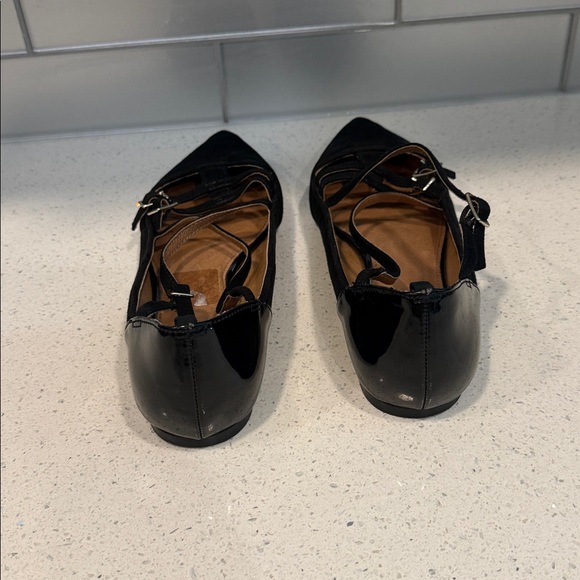 Next Black Strappy flats size 8 - Picture 5 of 8